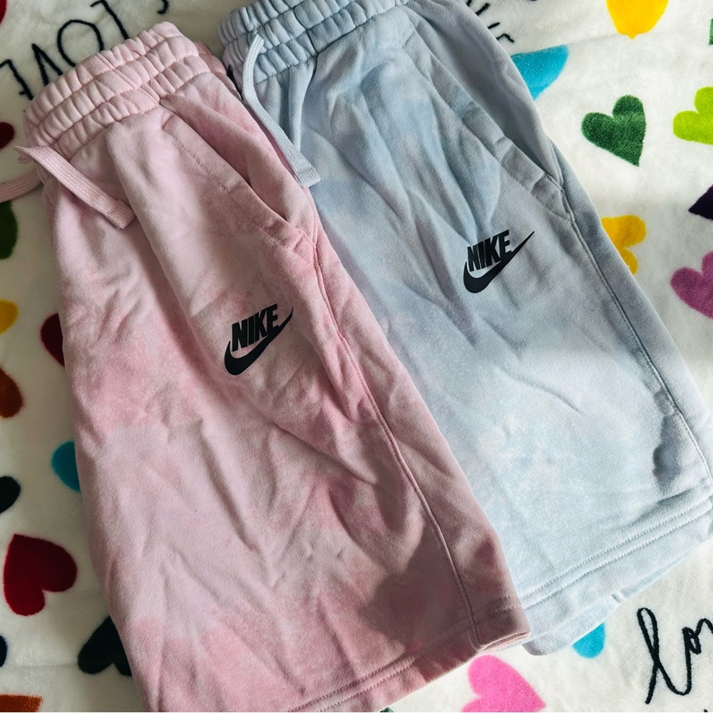 Set of 2 Nike Kids Pink and Blue Shorts